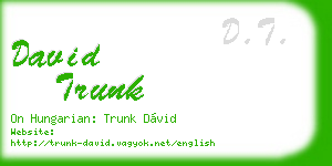 david trunk business card